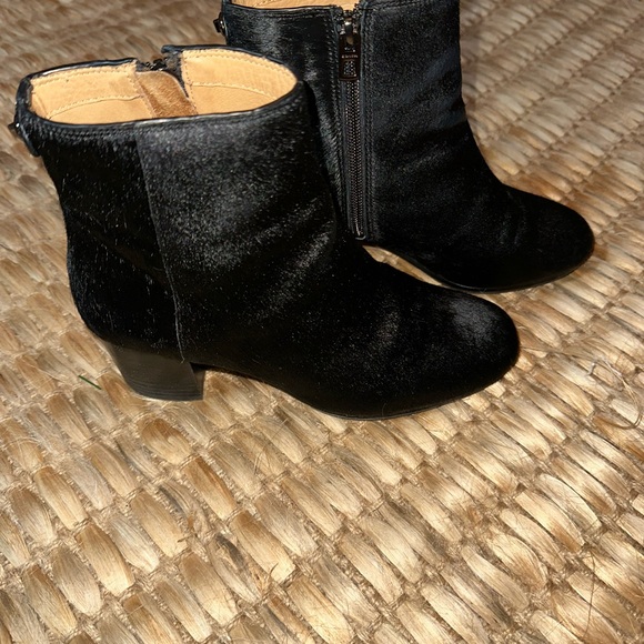 Coach Black Mohair Ankle Boots, Size 6 - Picture 3 of 13